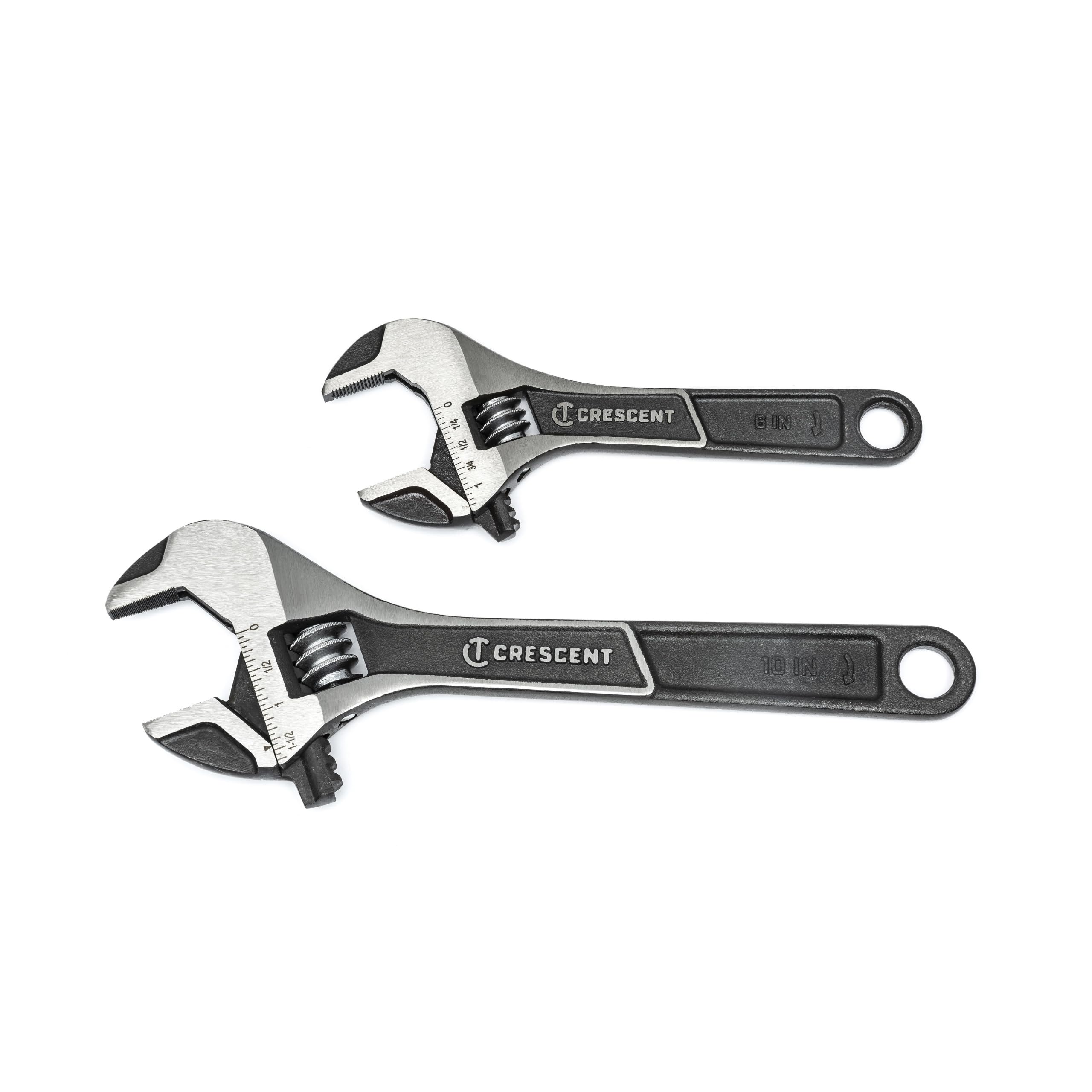 Crescent wide jaw 6-inch wrench demonstrates versatile plumbing reach.