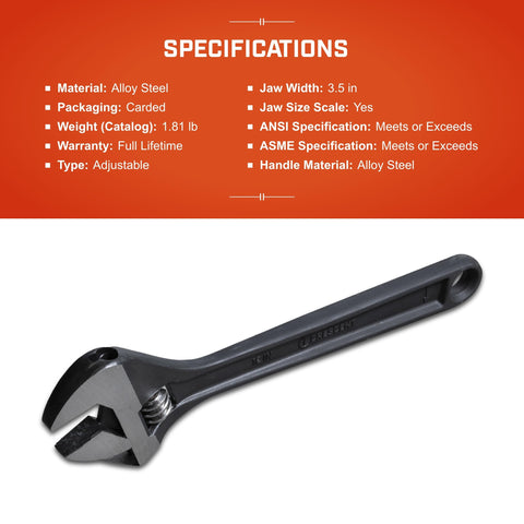 Crescent wide knurl ergonomic handle enhances comfort during extended tasks.