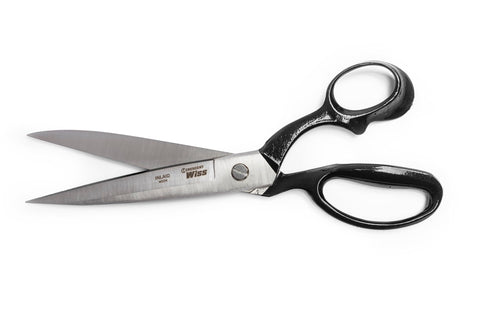 Crescent Wiss Bent Handle 10-Inch blades close-up for upholstery precision.