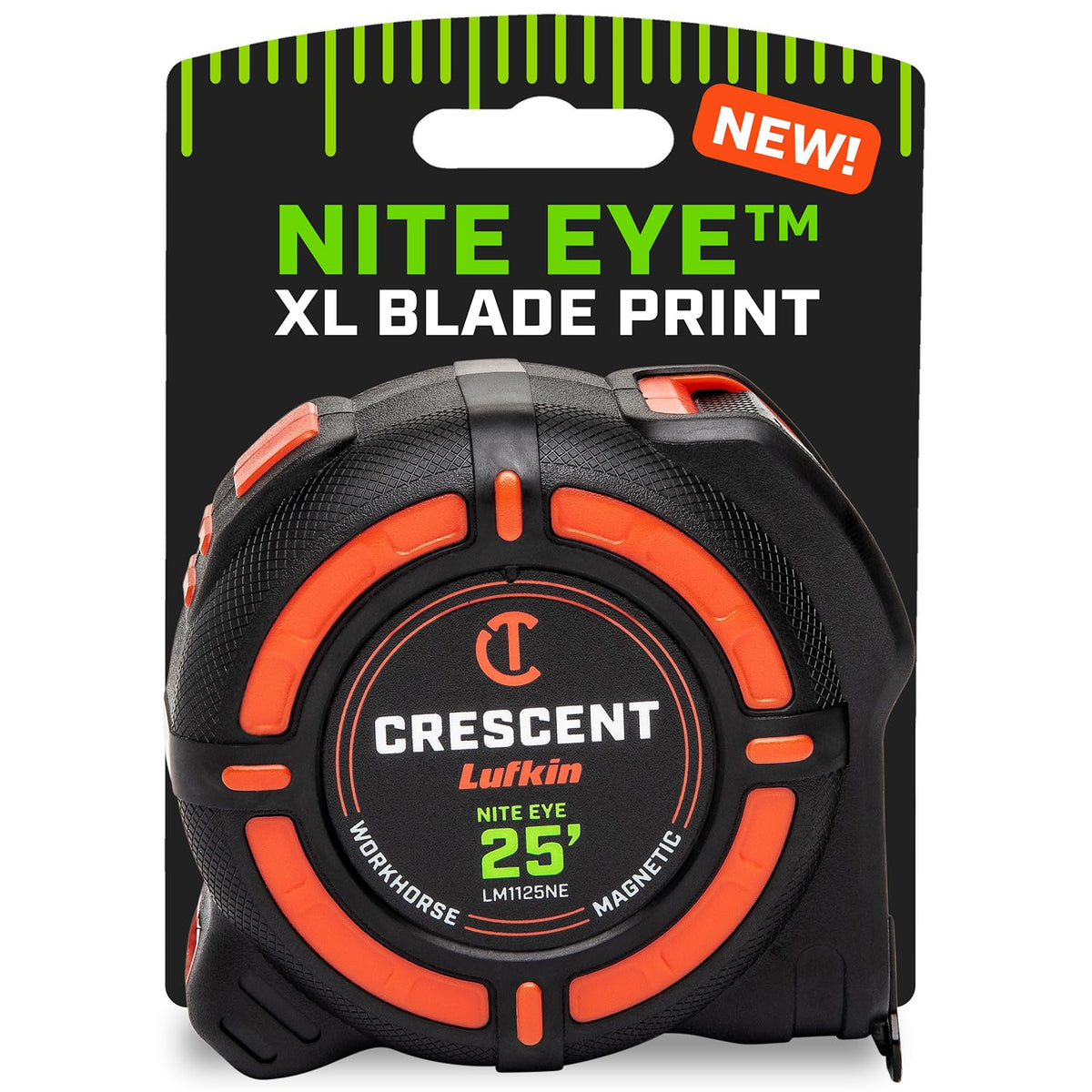Crescent WORKHORSE 25ft NITE EYE case with high visibility for quick readings.