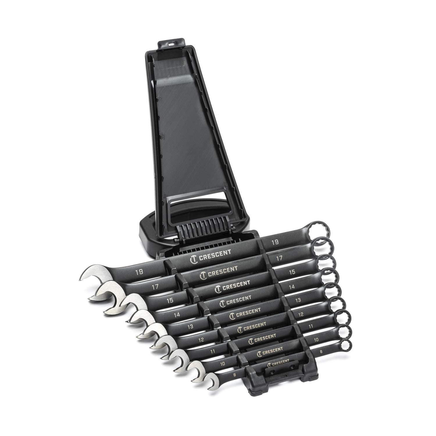 Crescent X10 12-point box-end engages fasteners quickly.