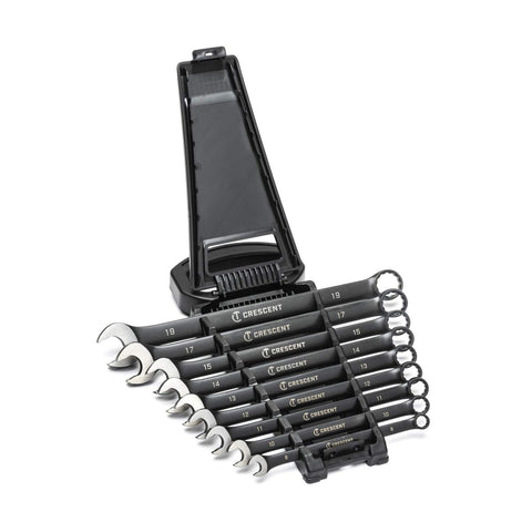 Crescent X10 12-point box-end engages fasteners quickly.