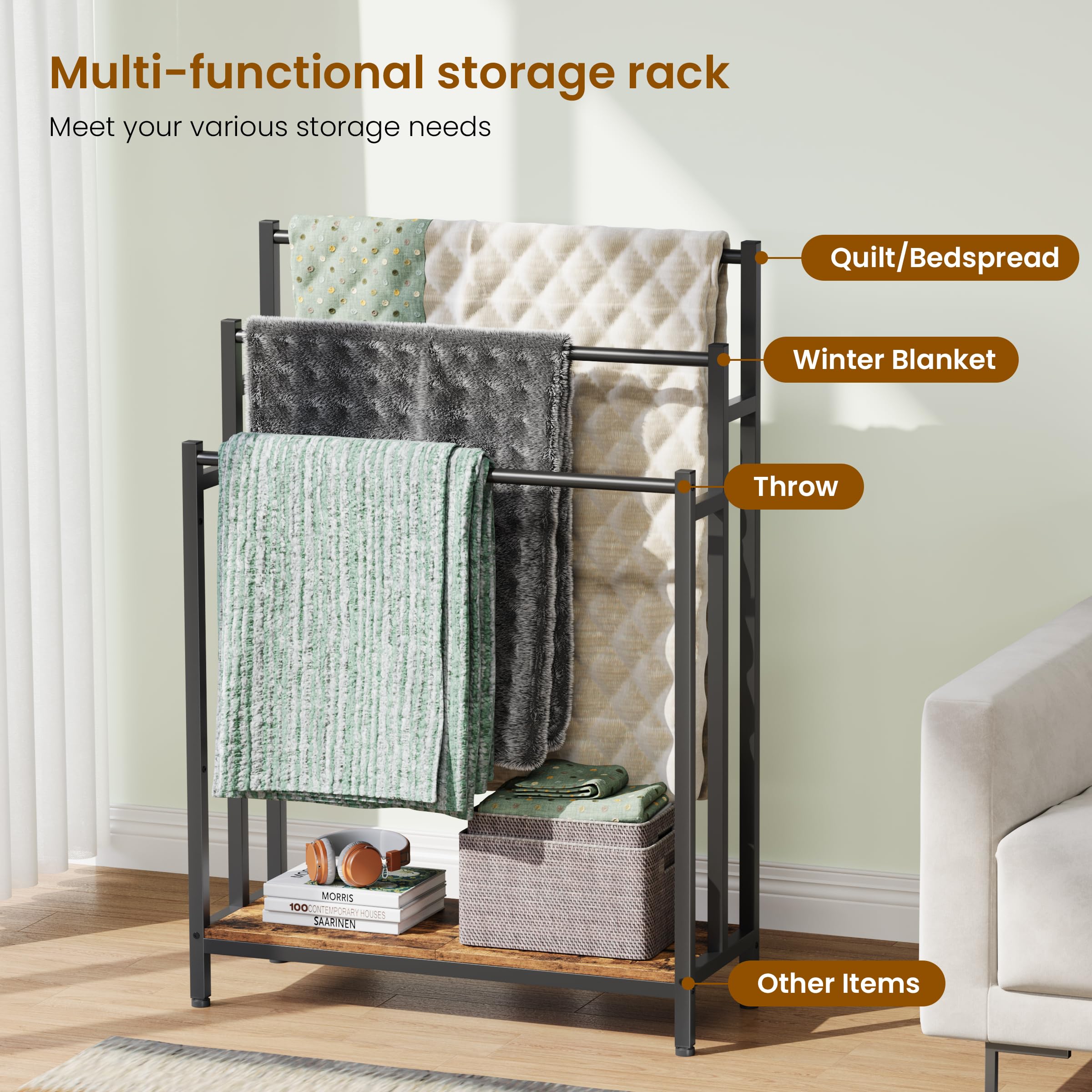 Creso hom 46in towel rack stand assembly-friendly setup