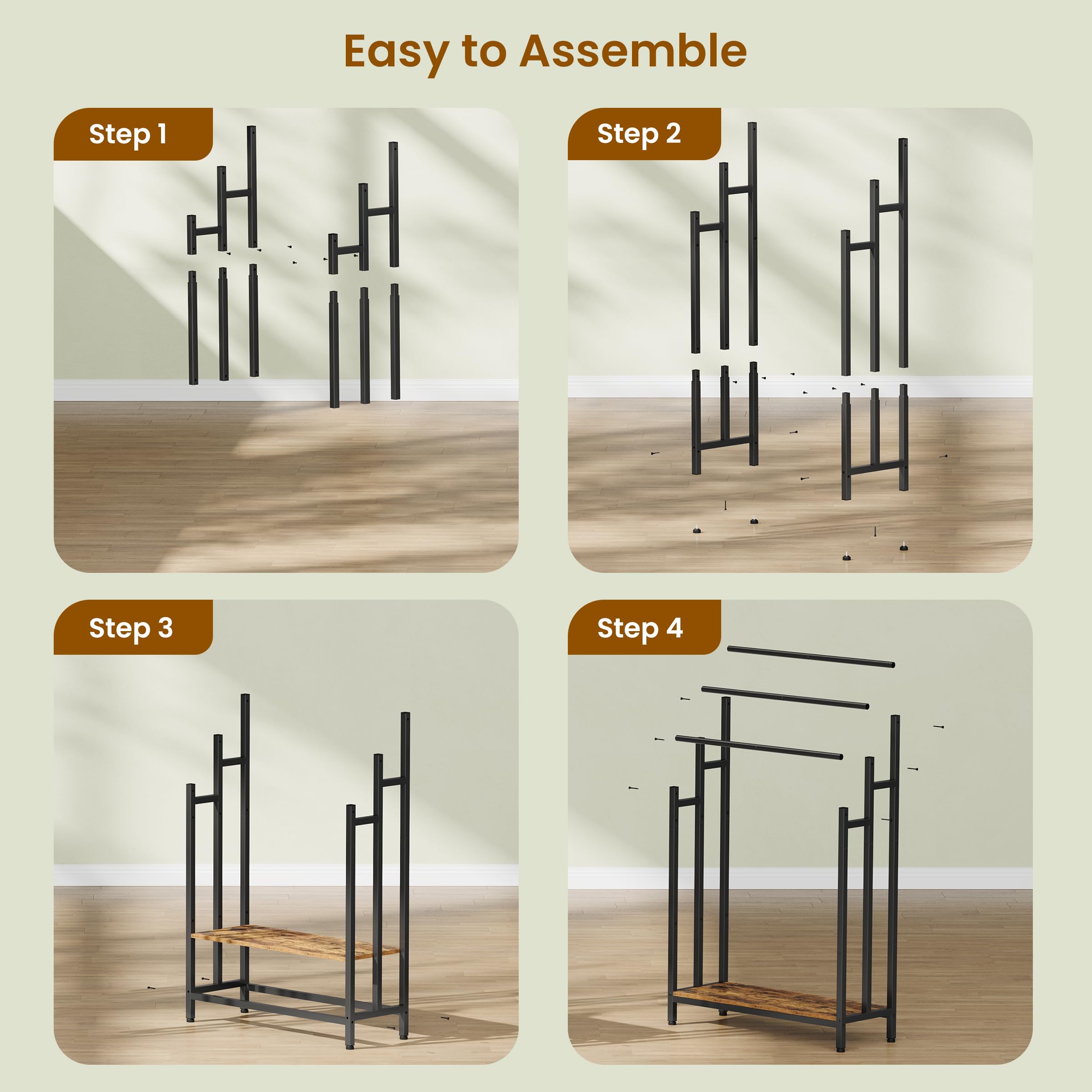 Creso hom 46in towel rack stand with shelf for extra storage