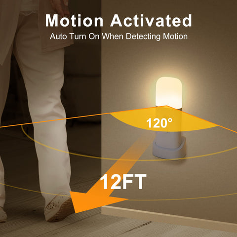 CREWEEL 20ft motion detection night light activates on approach