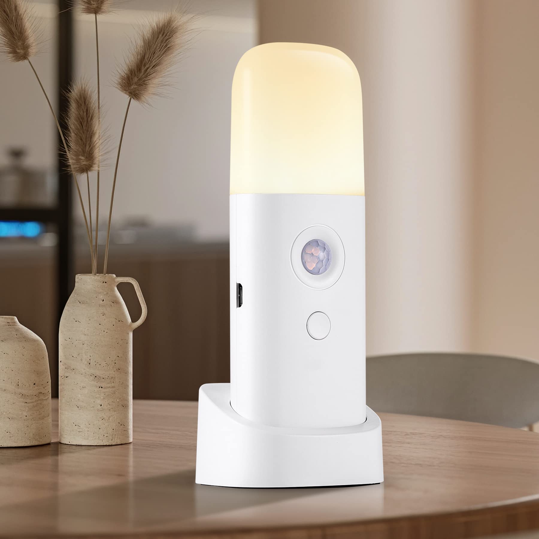 CREWEEL cordless night light with stand offering flexible placement anywhere