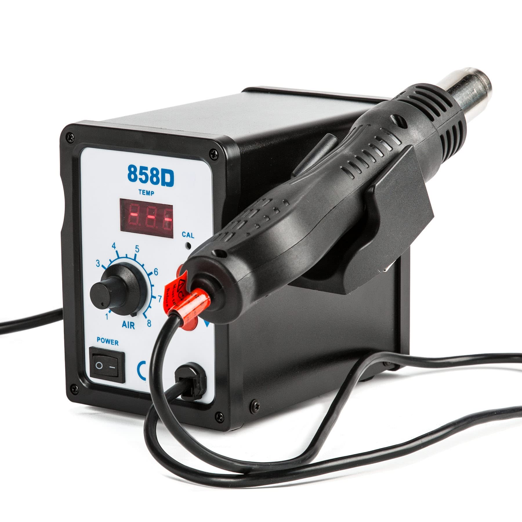 CREWORKS 858D desoldering-welding iron kit supports flexible repairs and plastic bonding.
