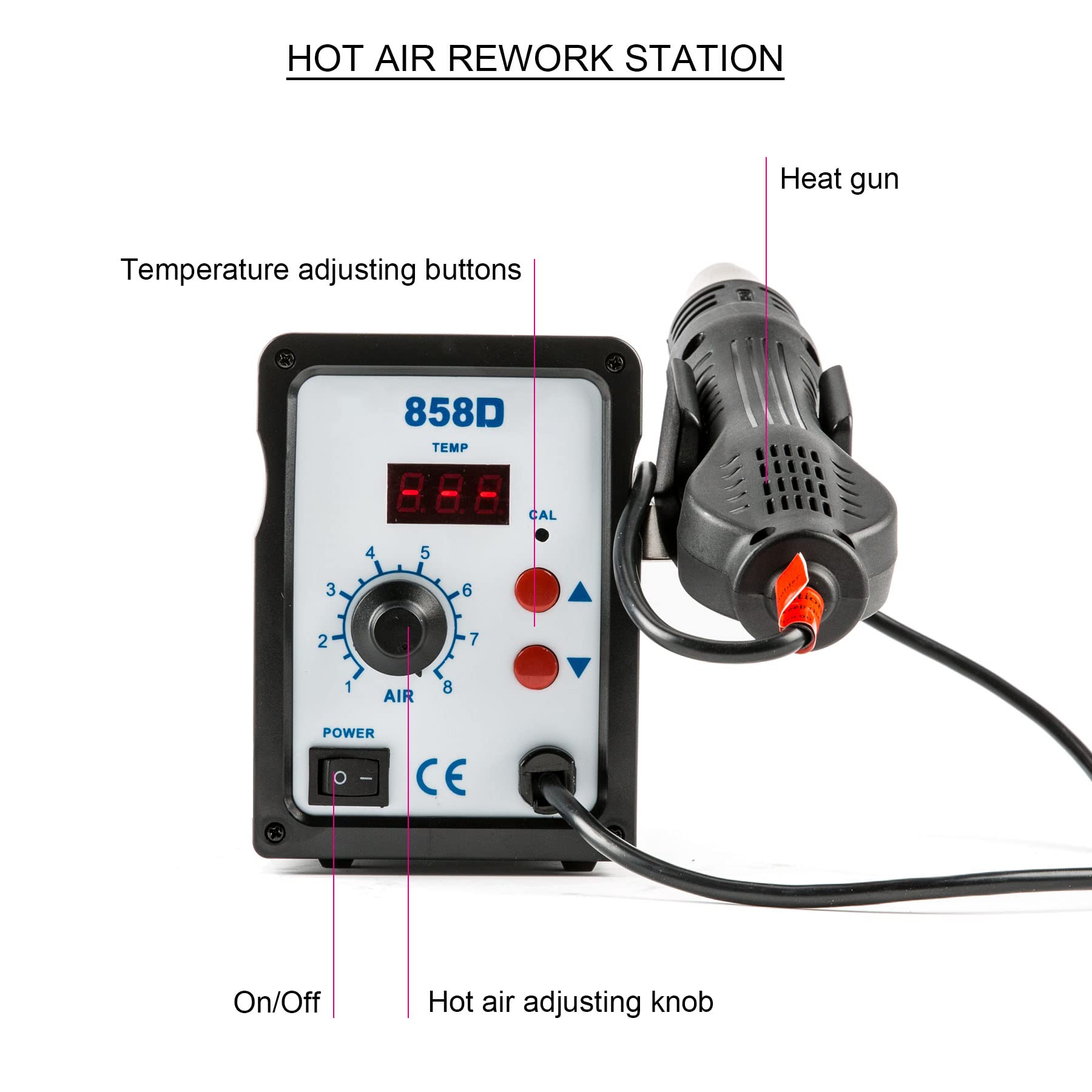 CREWORKS 858D ergonomic handle enhances comfort during long repair sessions.