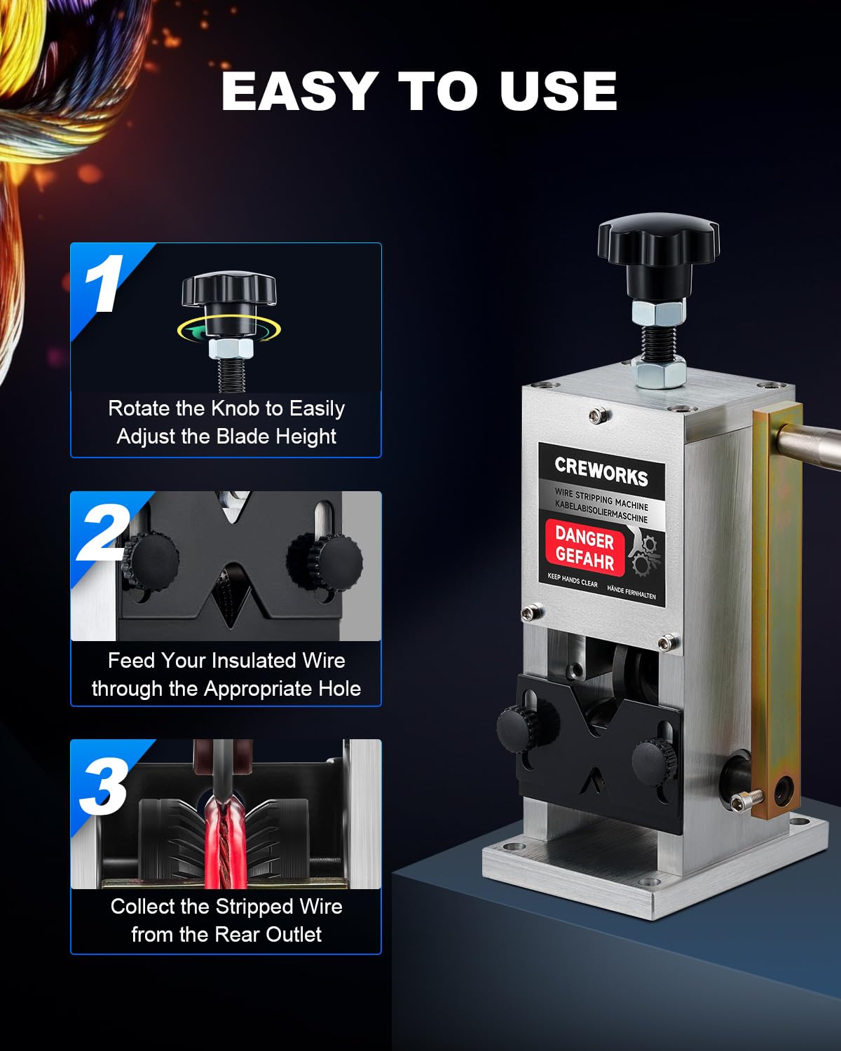 CREWORKS drill-powered operation option for automatic cranking