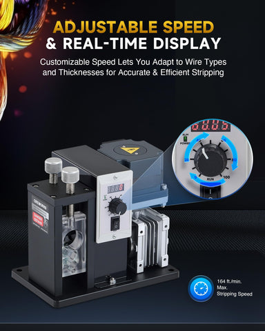 Real-time speed display on CREWORKS enables precise wire handling.