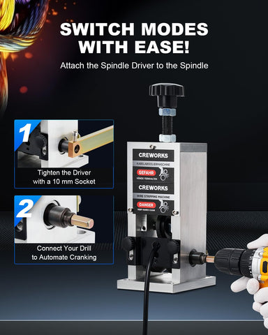 CREWORKS stripper handling scrap wire proves easy, efficient material reclaim