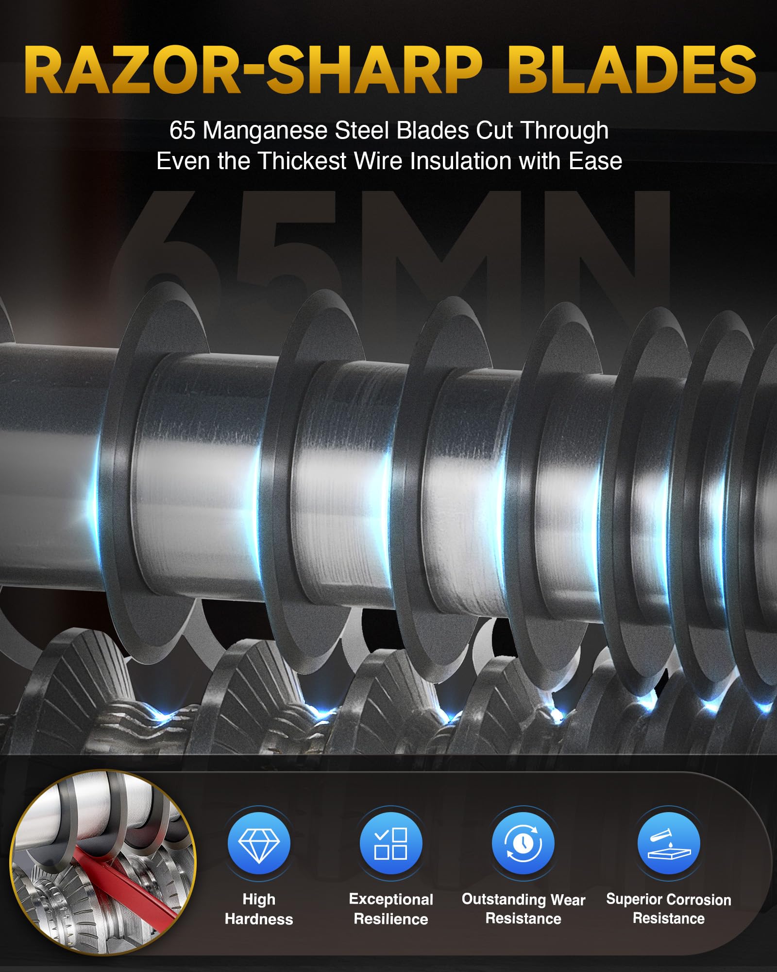 CREWORKS ten-blades system for precise stripping.