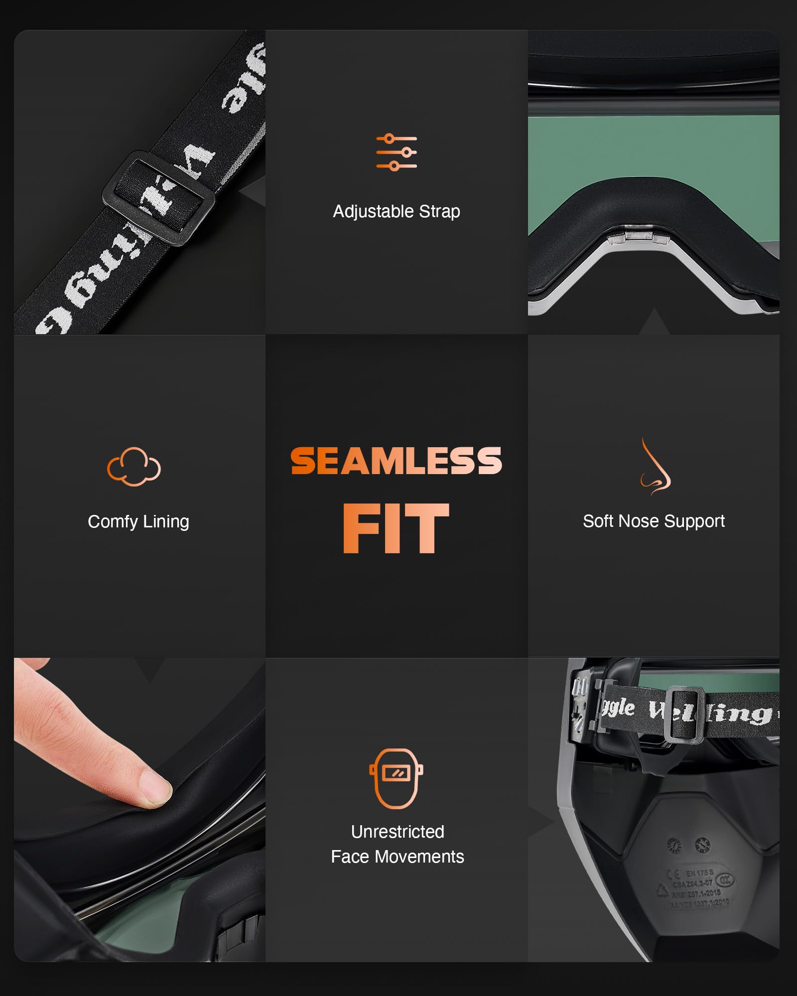 CREWORKS ABS polypropylene build provides durable eye protection