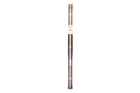 Crick Tool 48-inch wood level front view with easy-to-read green vials for accurate layouts.