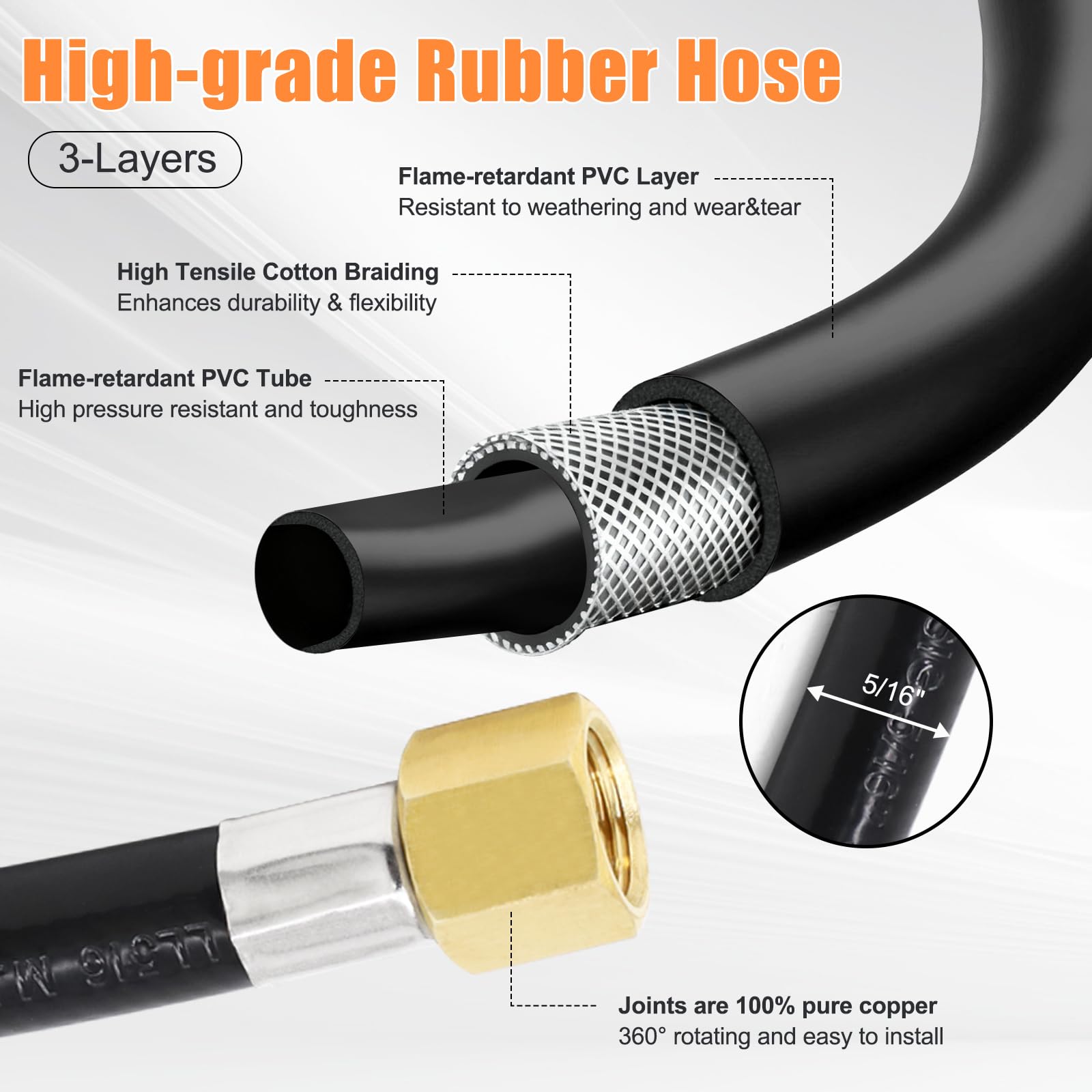 Criditpid 3/8in flare elbow for flexible installation
