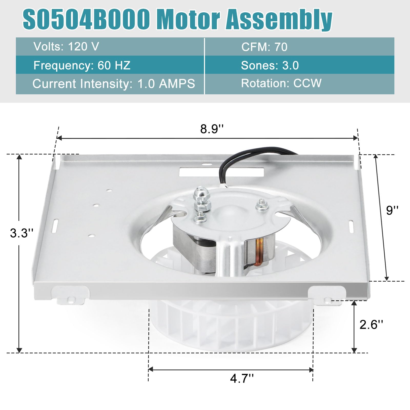 Criditpid 70 CFM ventilation performance supports effective bathroom air exchange