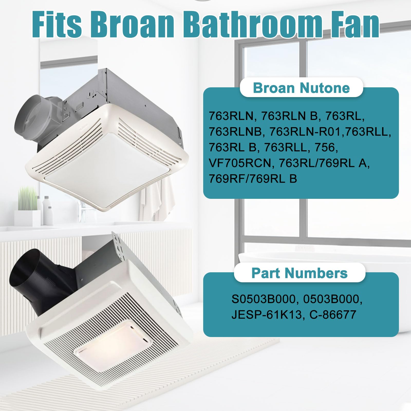 Criditpid 763RLN-B unit motor assembly improves quiet operation and airflow