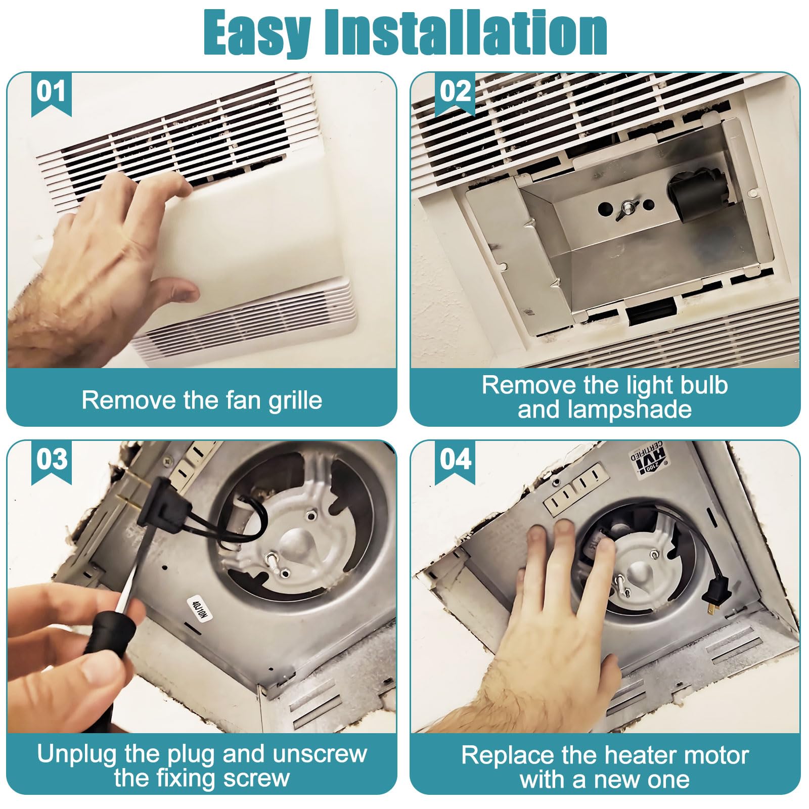 Criditpid 763RLN-R01 bathroom motor assembly compatible with multiple models