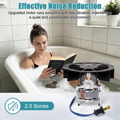 Criditpid BP27 motor delivers quiet operation during bathroom venting.