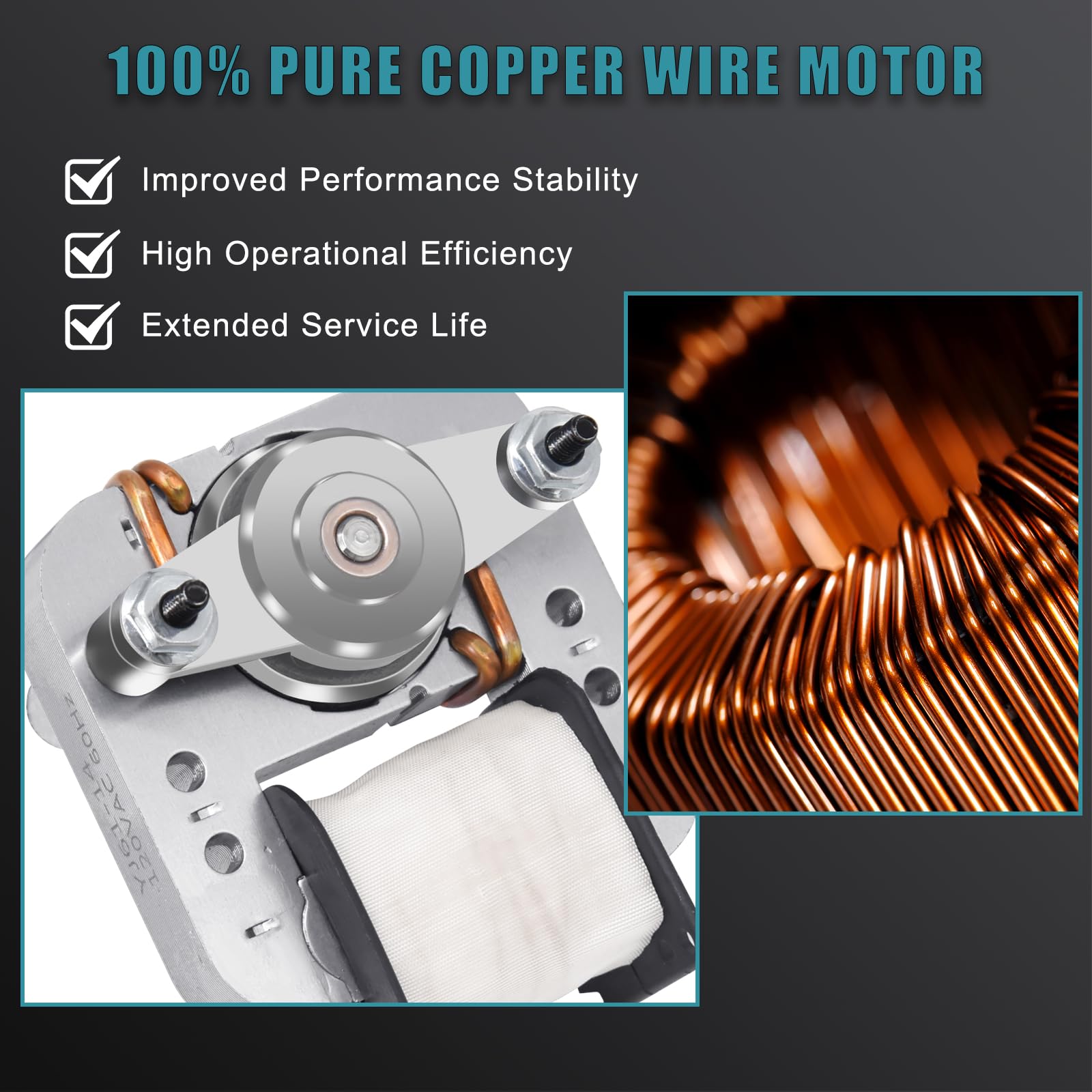 Criditpid BP27 spec plate shows 120V, 50 CFM, 2.0 sones.