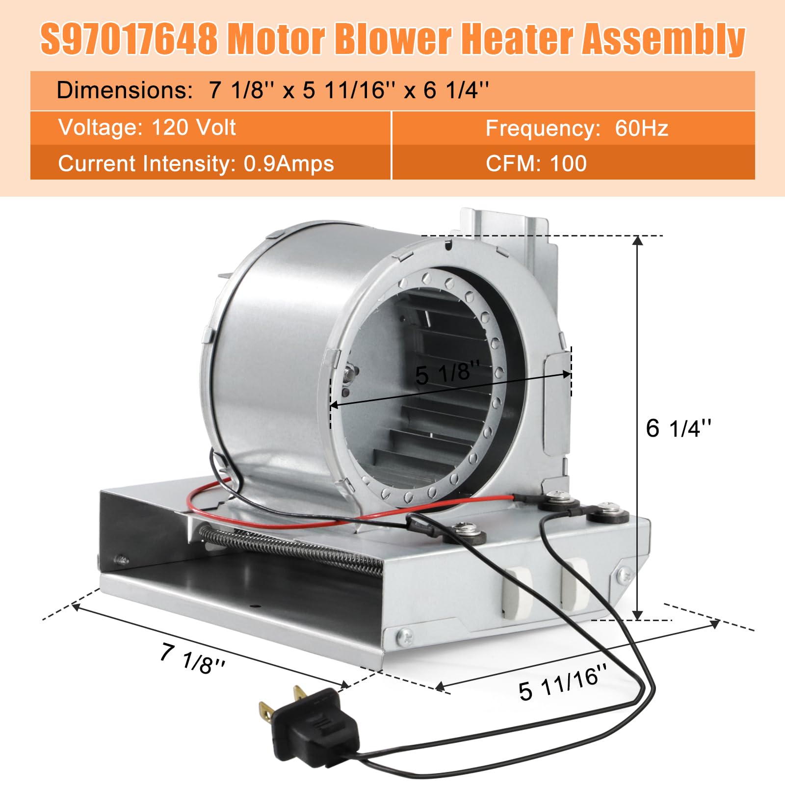 Criditpid Broan-Nutone 660RP motor delivers efficient heat and silent operation.