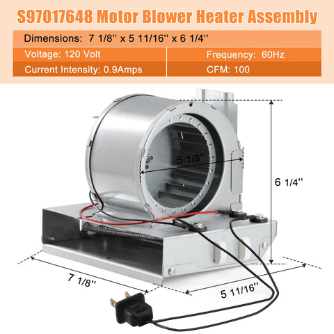 Criditpid Broan-Nutone 660RP motor delivers efficient heat and silent operation.