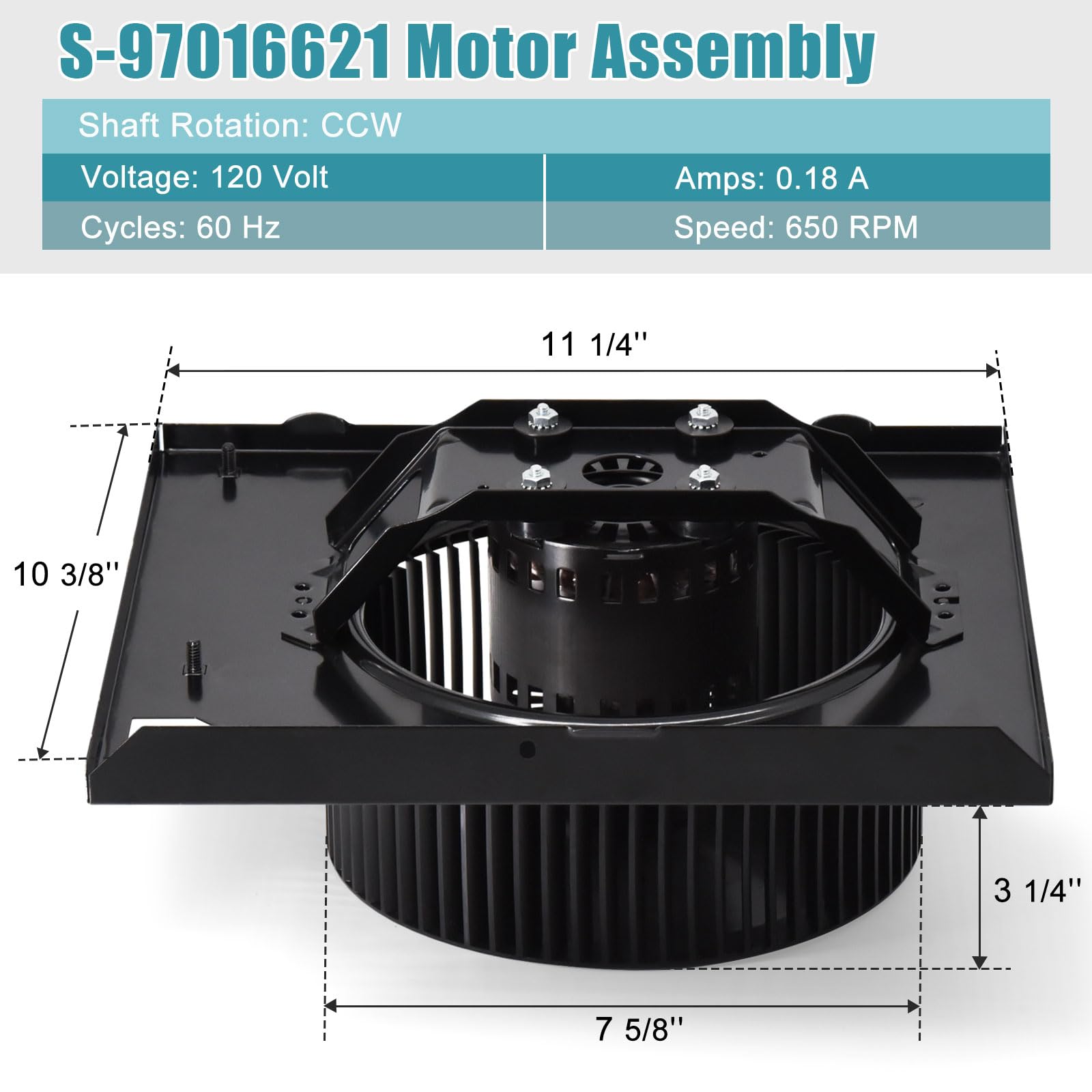 Criditpid S97016621 fan motor for Broan Nutone QTR series ensures reliable bathroom ventilation