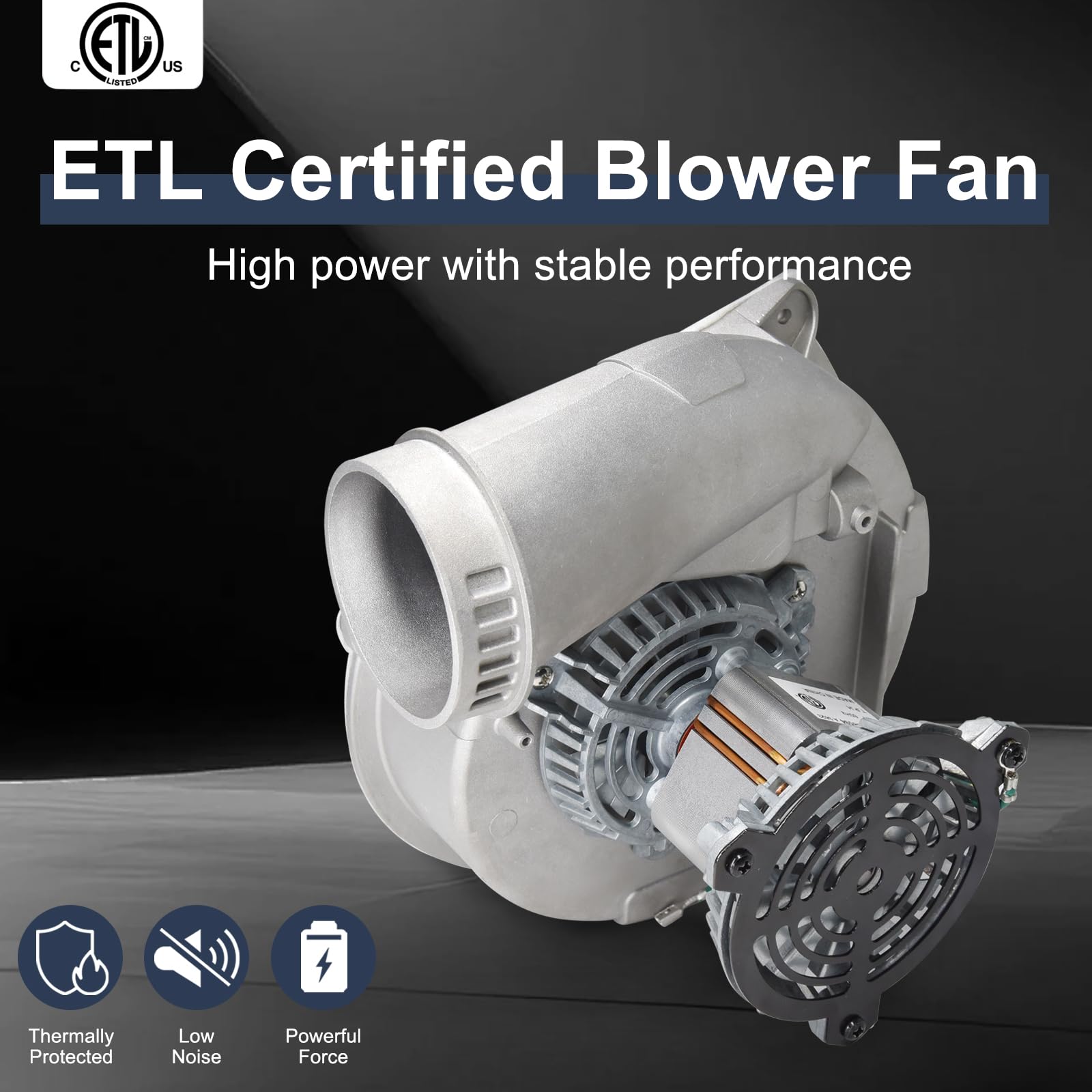 Criditpid CSA-certified blower emphasizes durable, quiet operation.