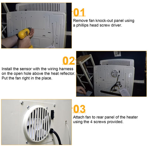 Criditpid F299201 blower fan kit compatibility labels ensure correct fit.
