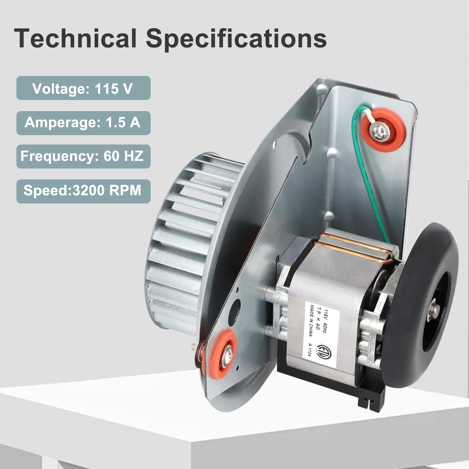 Criditpid HC21ZE117-B blower wheel image highlighting efficient airflow for steady startup.