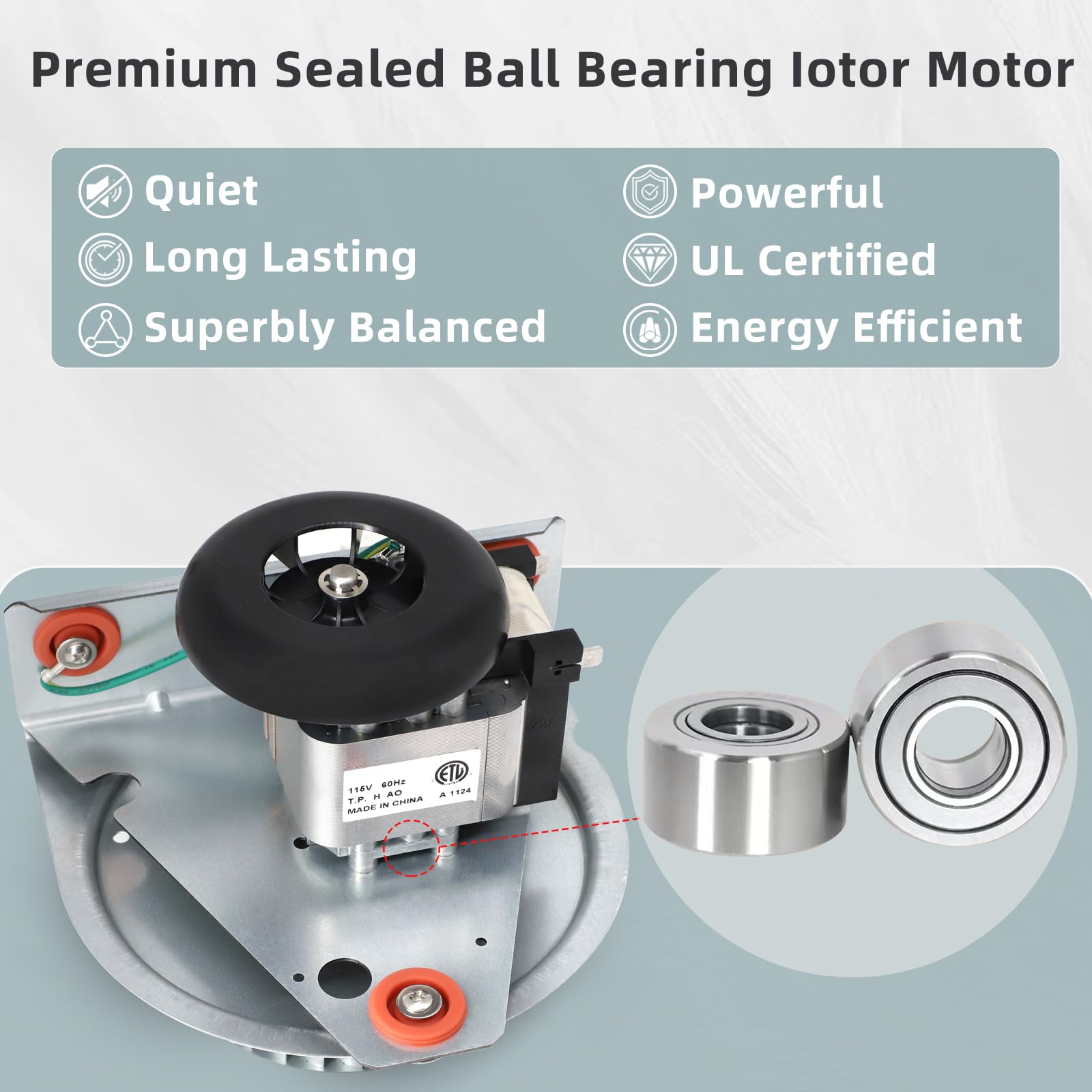 Criditpid mounting bracket ensures secure installation of the inducer motor.