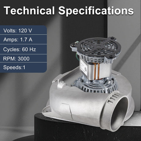 Criditpid Jakel J238-150-1533 replacement shows a compatible inducer motor.