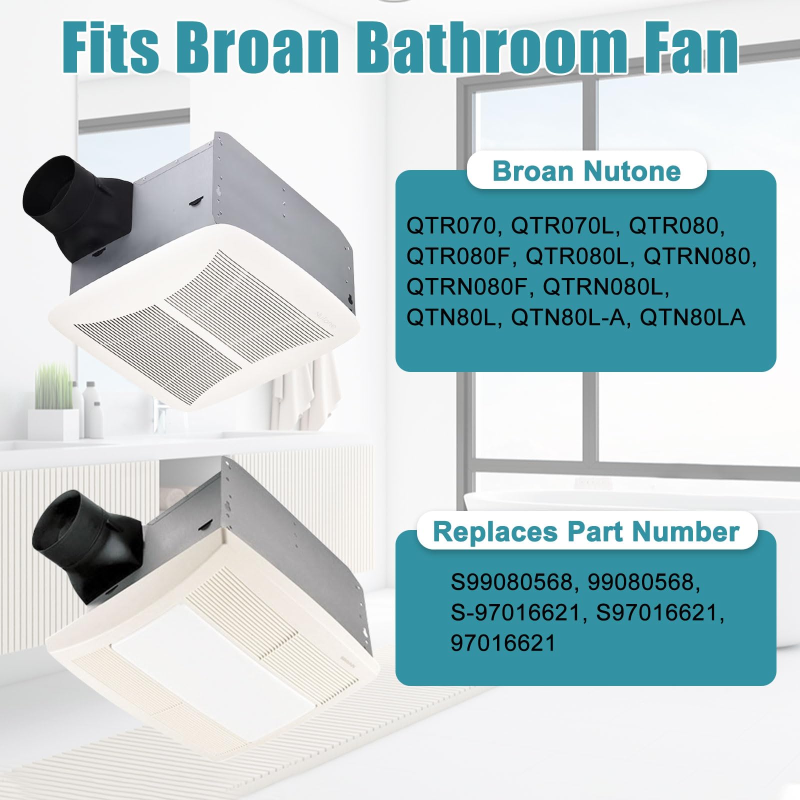 Criditpid quiet motor assembly offers ultra-quiet operation for bath exhaust fans