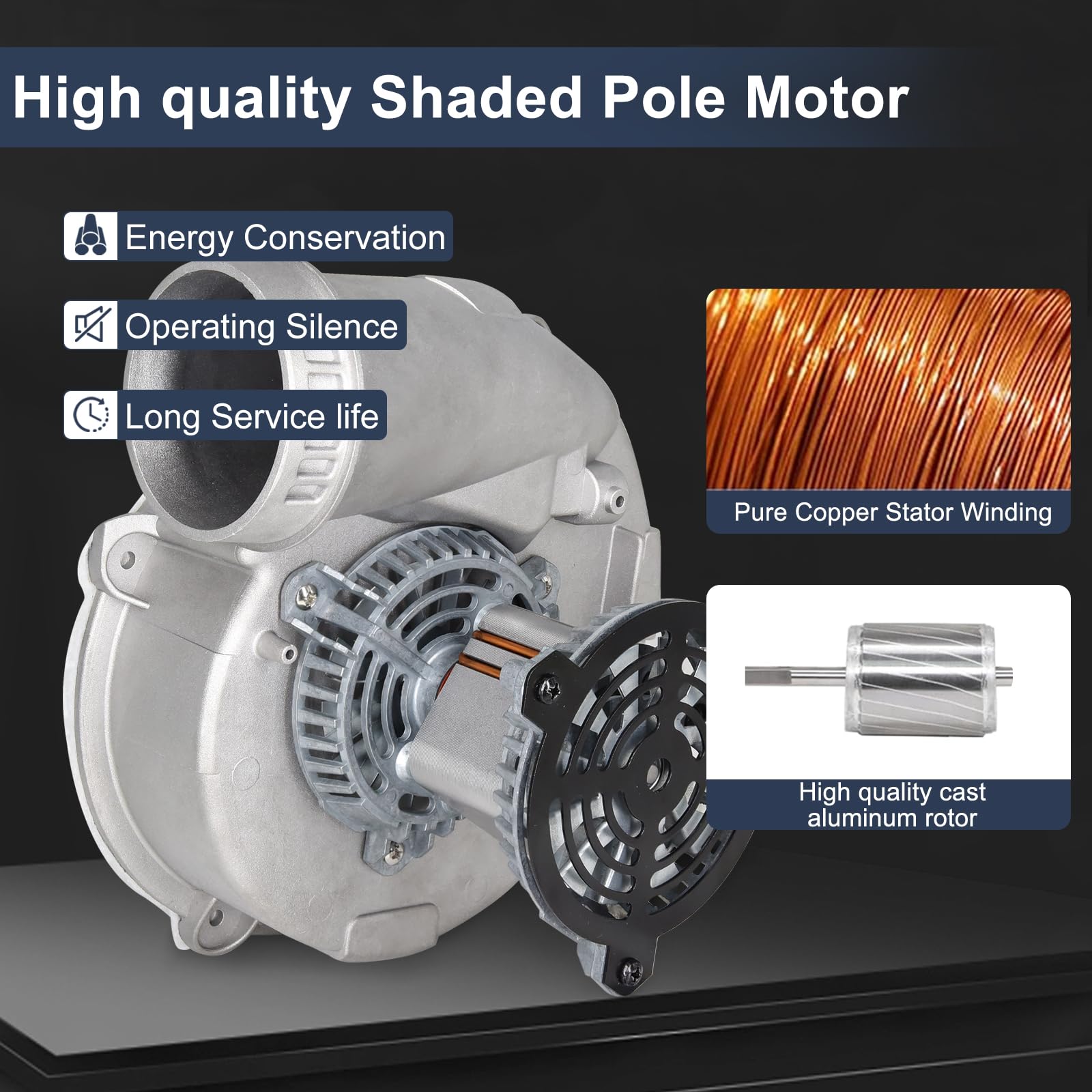 Criditpid Rheem Ruud compatible inducer supports consistent draft control.