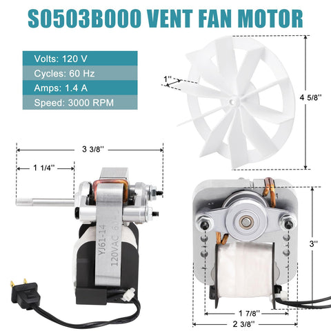Criditpid S0503B000 motor side profile, compact design for easy installation.