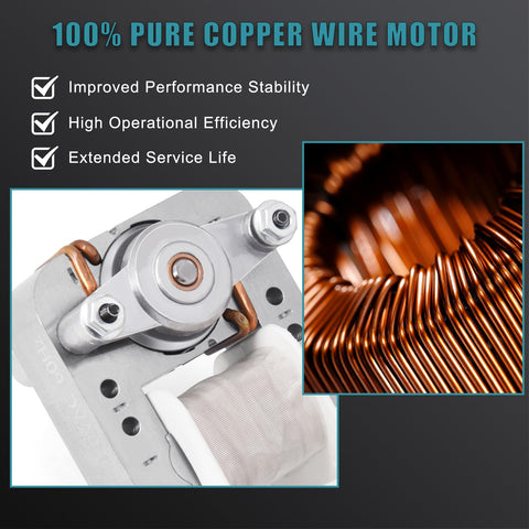 Criditpid 763RL motor for consistent kitchen and bath venting