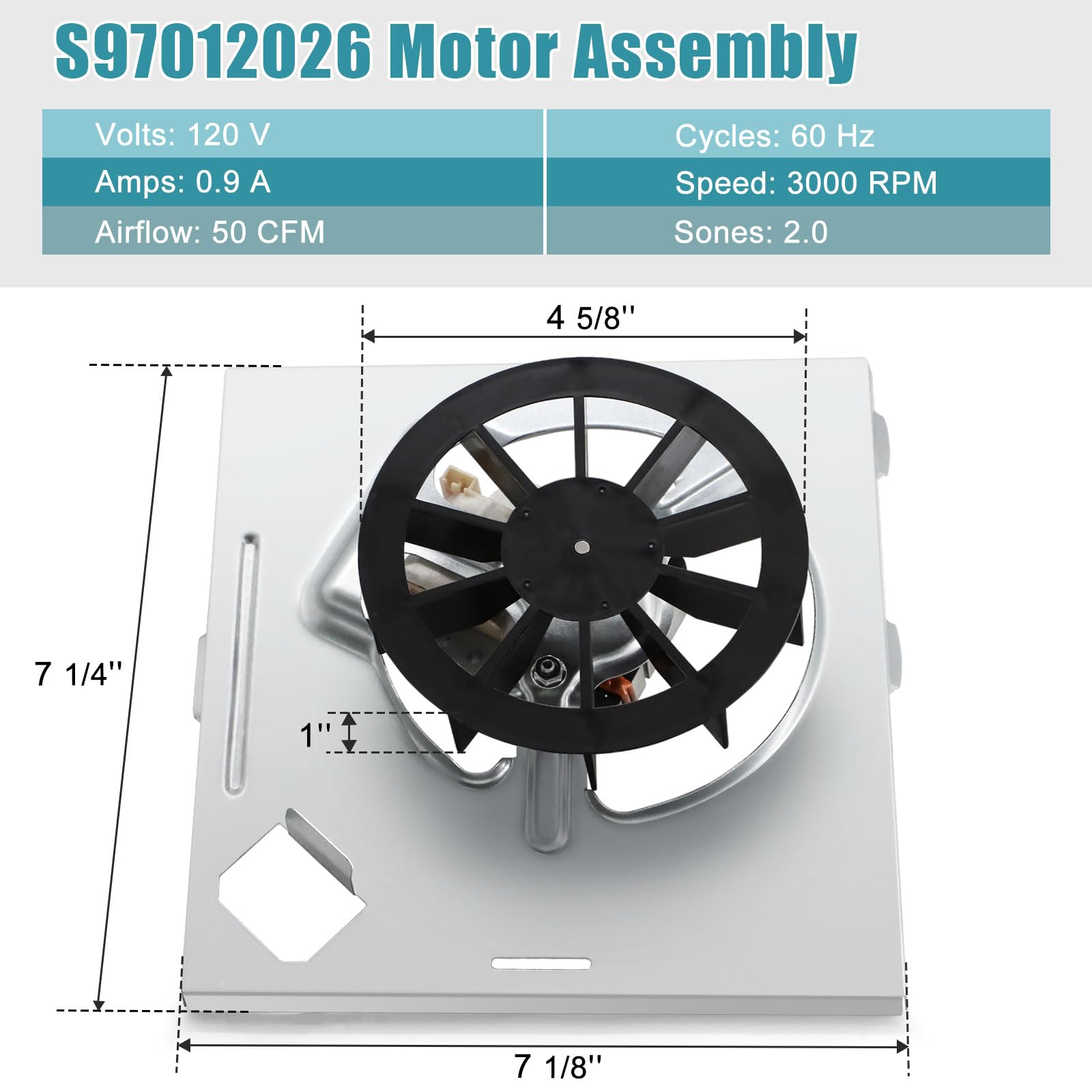 Criditpid S97012026 blower wheel delivering strong airflow with reduced noise.