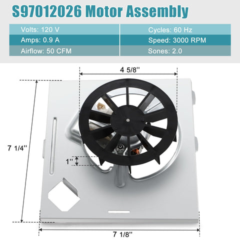 Criditpid S97012026 blower wheel delivering strong airflow with reduced noise.