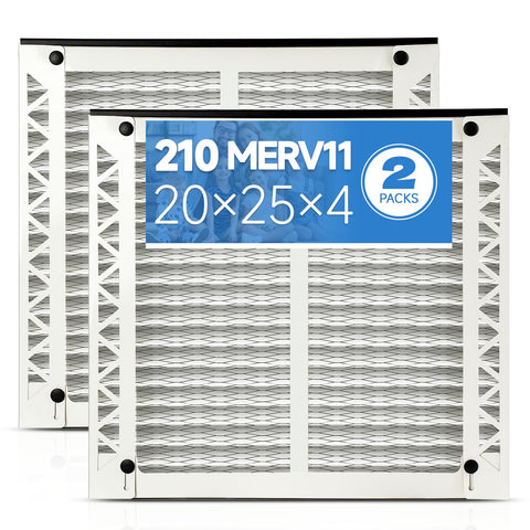 Crilokp 2-pack 210 replacement filter front view for AprilAire compatibility and airflow