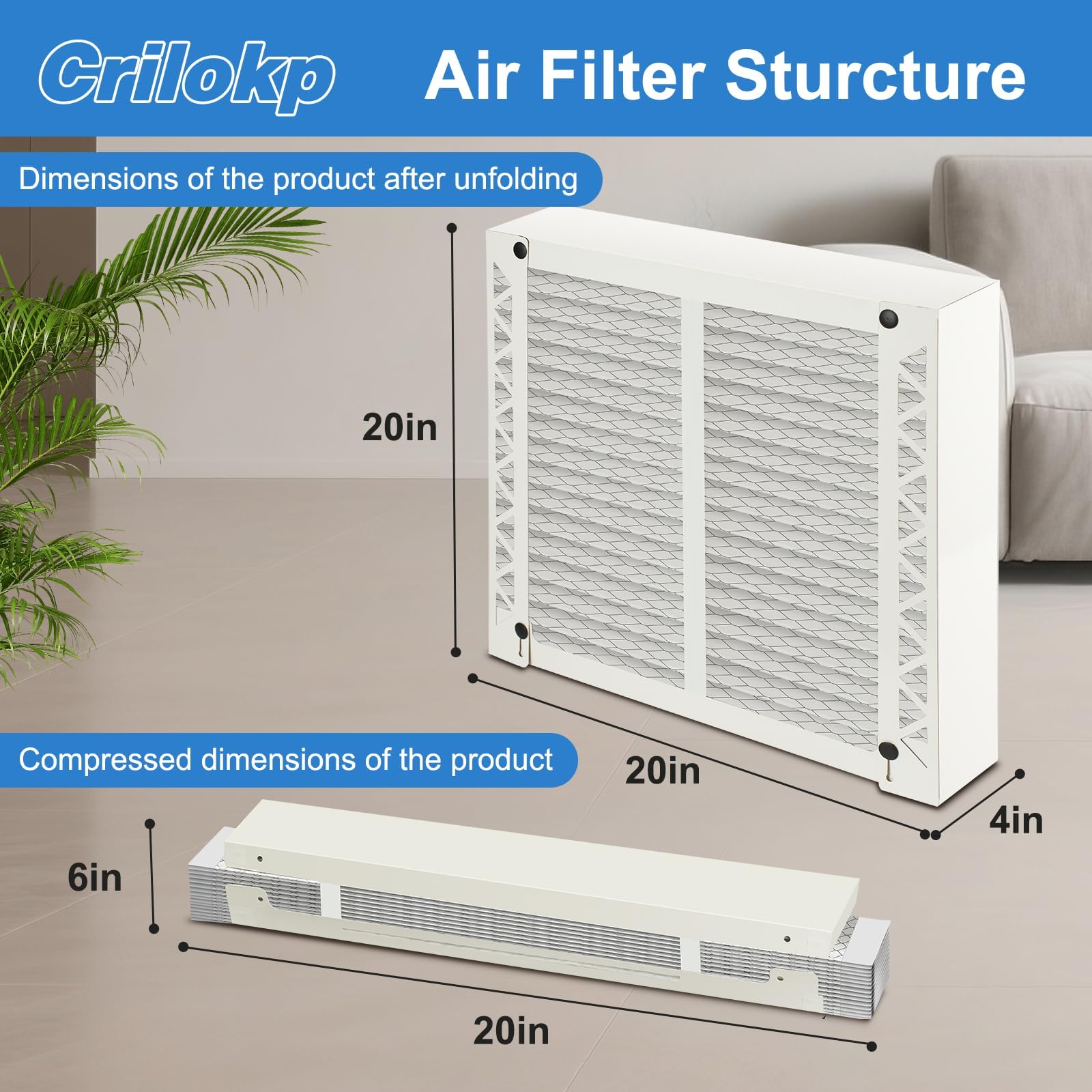 Crilokp 310 foldable side-panel design shown for easy aesthetics and setup.