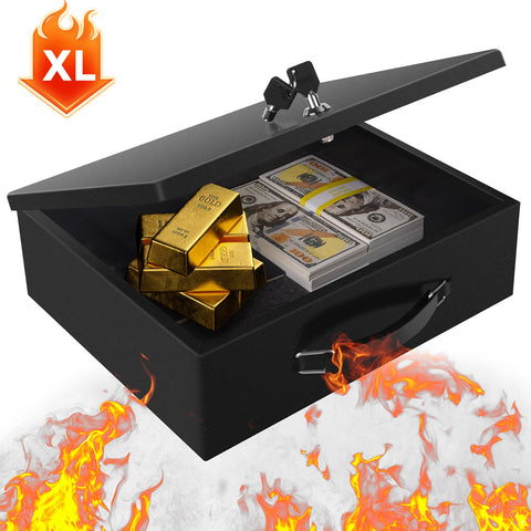 Crinwaki fireproof document box in-car storage keeps documents safe while traveling
