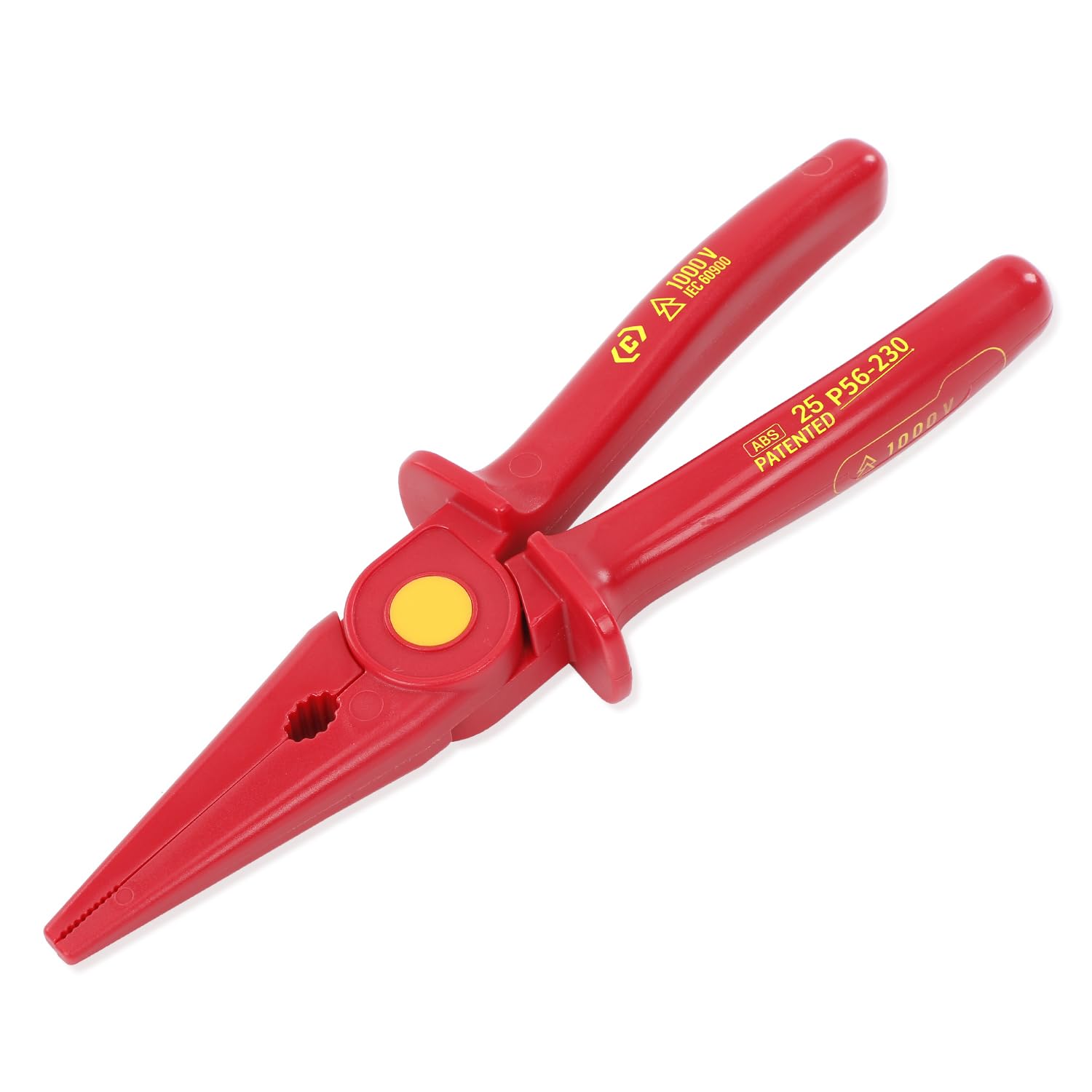 CRIPOP 9 inch insulated needle nose pliers in a live wiring setup emphasizing safety