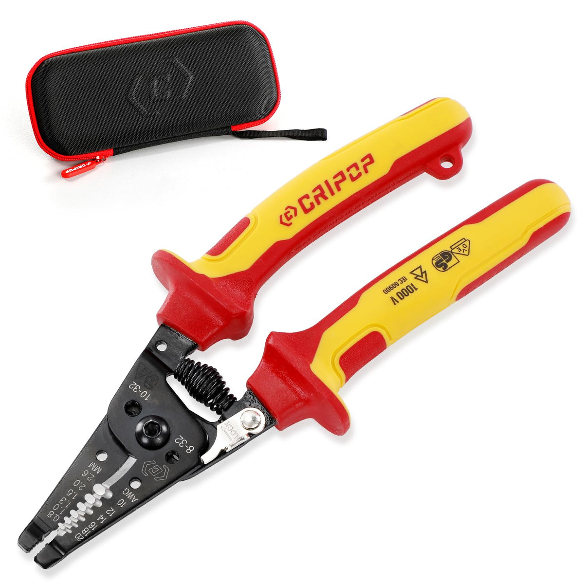 CRIPOP insulated wire stripper blade closeup for precise cuts