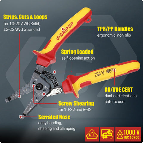 CRIPOP insulated wire stripper cutter head ready for fast work
