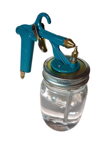 Critter Spray 118SG attaches to mason jar for easy material storage and cleanup.