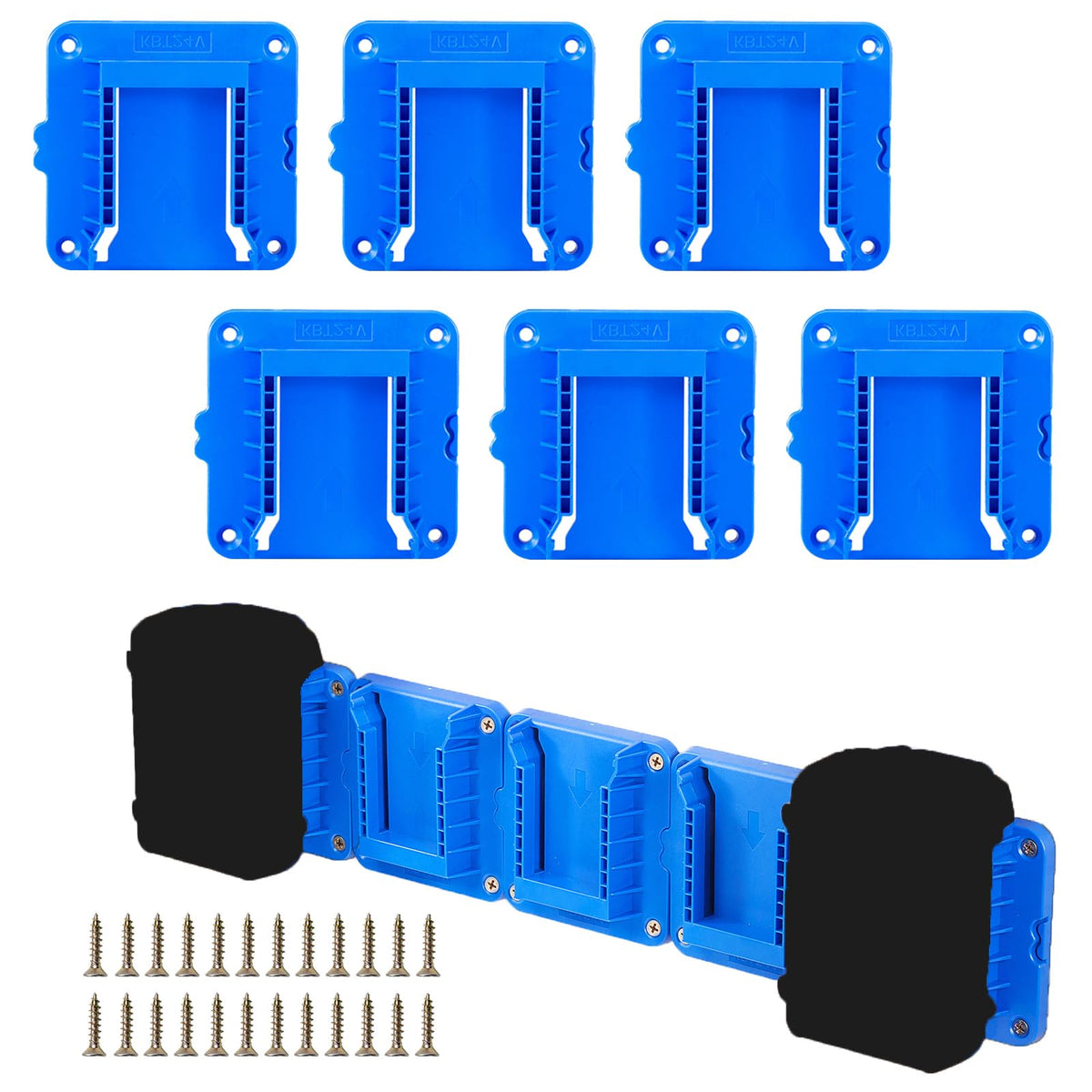 Crivnhar 24V battery mount for KB624-03 on wall, ready for quick access