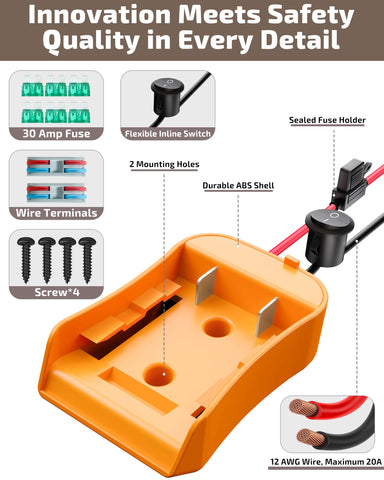 Crivon adapter mounted with fixing holes on a surface