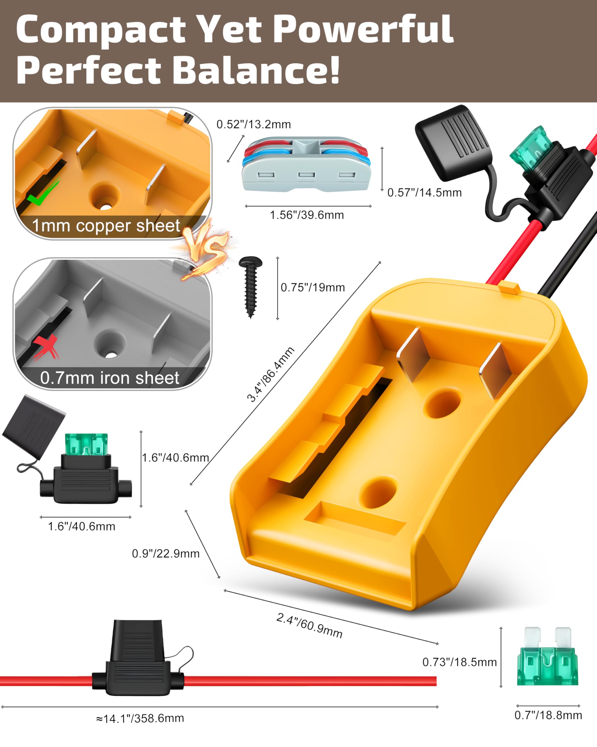 Crivon mounting-ready adapter with screw holes for stable placement.