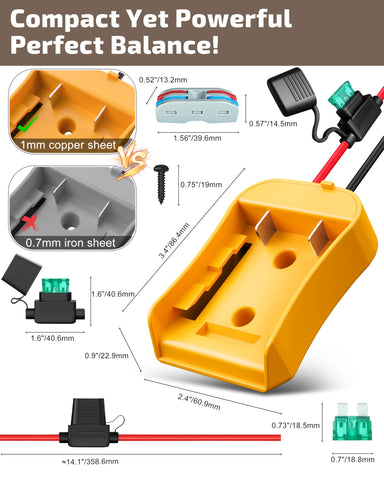 Crivon mounting-ready adapter with screw holes for stable placement.