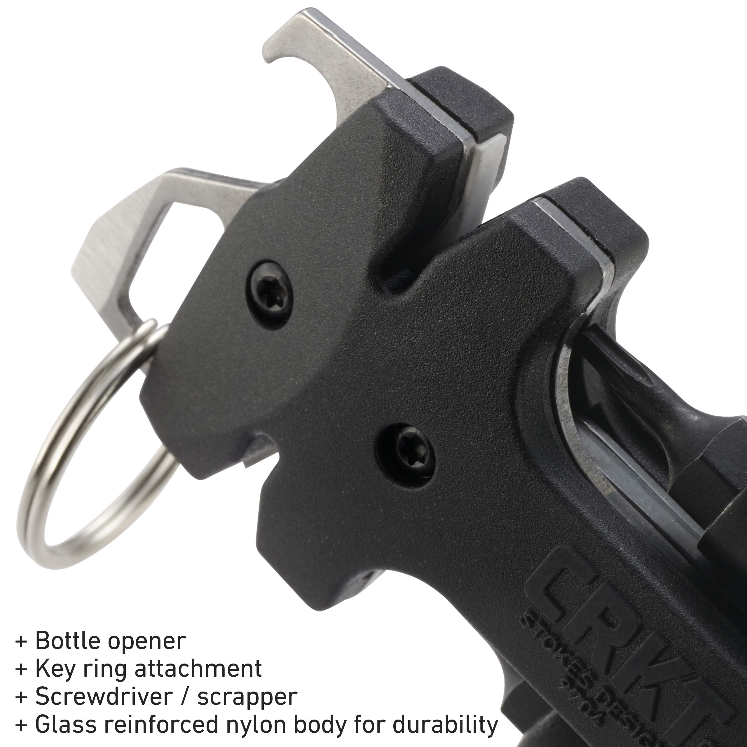 CRKT Knife Maintenance Tool bottle opener for quick beverage access